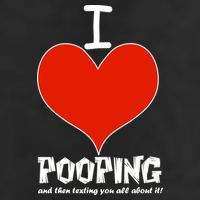 I Heart Pooping and Texting 25L Jumbo Tote