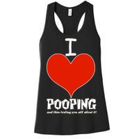 I Heart Pooping and Texting Women's Racerback Tank