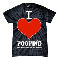 I Heart Pooping and Texting Tie-Dye T-Shirt