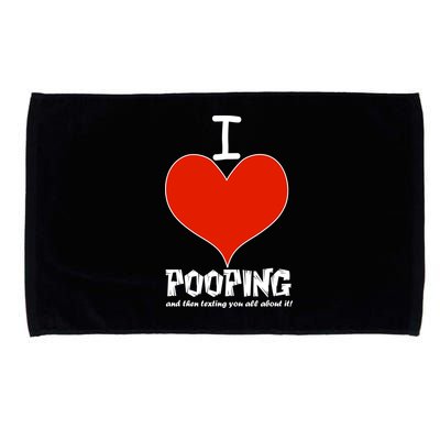 I Heart Pooping and Texting Microfiber Hand Towel