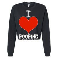 I Heart Pooping and Texting Cropped Pullover Crew