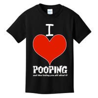 I Heart Pooping and Texting Kids T-Shirt