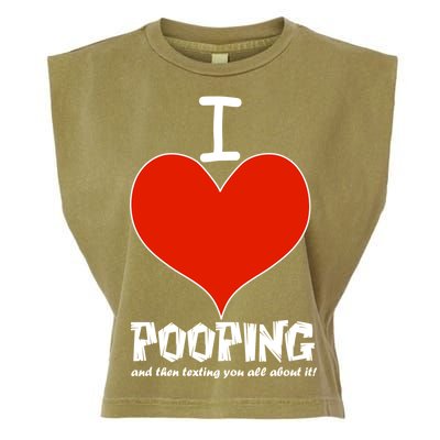 I Heart Pooping and Texting Garment-Dyed Women's Muscle Tee