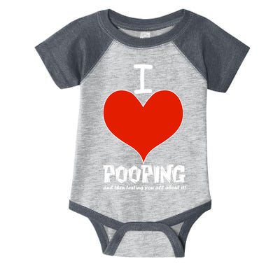 I Heart Pooping and Texting Infant Baby Jersey Bodysuit