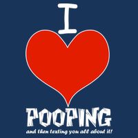 I Heart Pooping and Texting Infant Baby Jersey Bodysuit