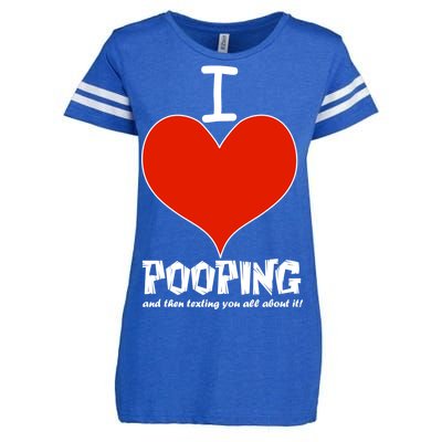 I Heart Pooping and Texting Enza Ladies Jersey Football T-Shirt