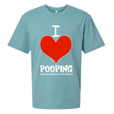 I Heart Pooping and Texting Sueded Cloud Jersey T-Shirt