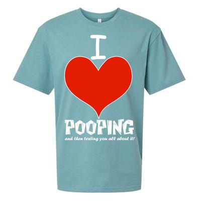 I Heart Pooping and Texting Sueded Cloud Jersey T-Shirt