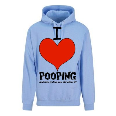 I Heart Pooping and Texting Unisex Surf Hoodie