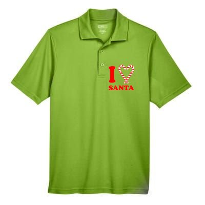 I Heart Santa Candy Cane Men's Origin Performance Piqué Polo