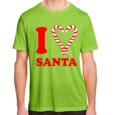 I Heart Santa Candy Cane Adult ChromaSoft Performance T-Shirt