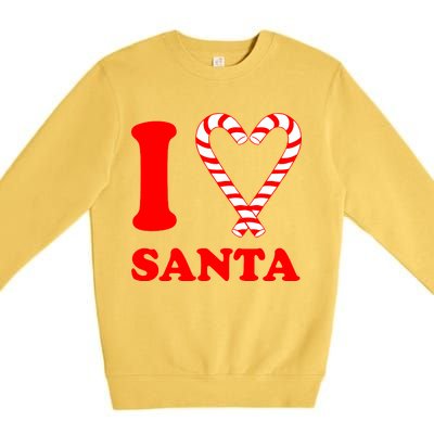 I Heart Santa Candy Cane Premium Crewneck Sweatshirt