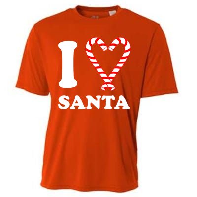 I Heart Santa Candy Cane Cooling Performance Crew T-Shirt