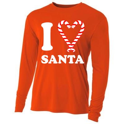 I Heart Santa Candy Cane Cooling Performance Long Sleeve Crew