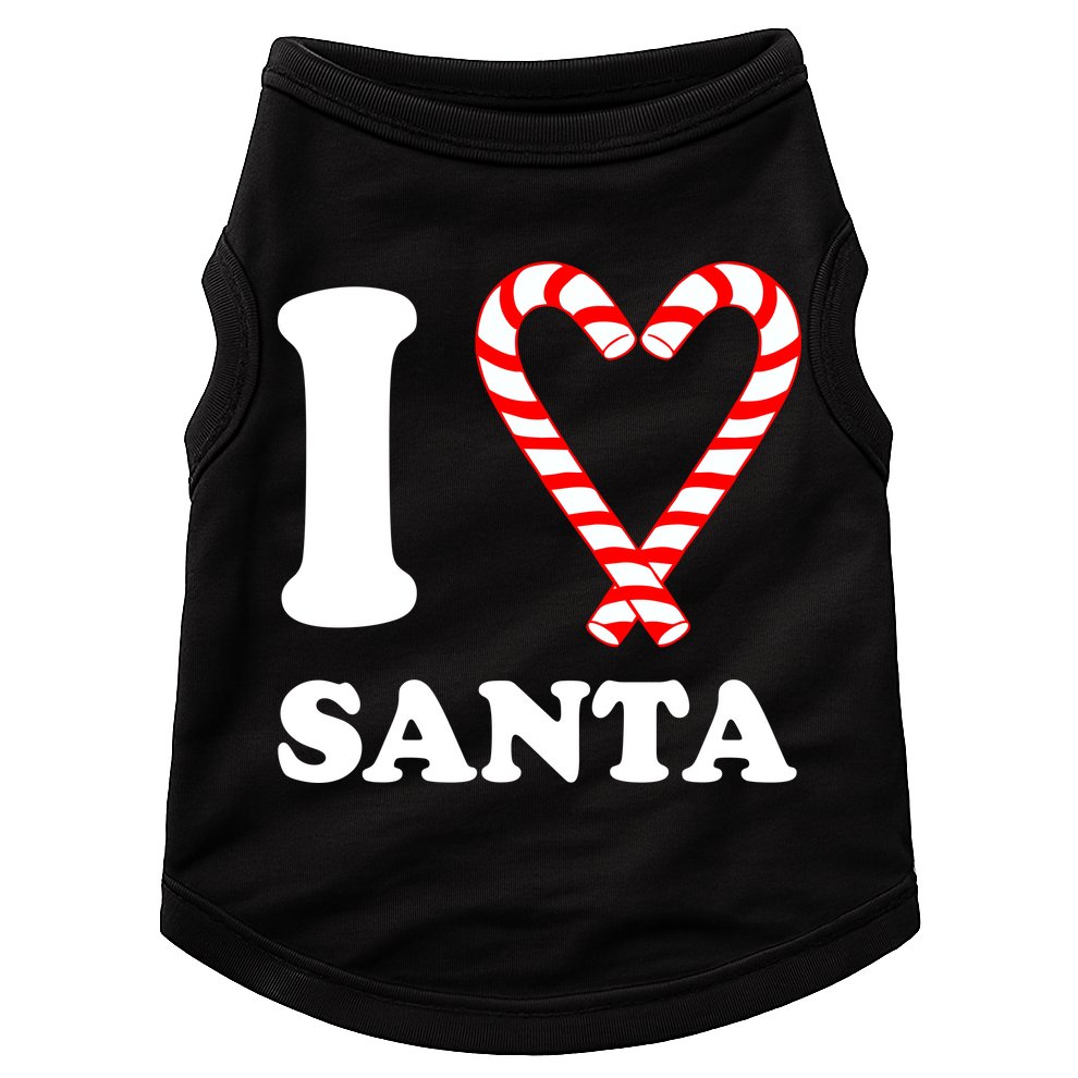I Heart Santa Candy Cane Doggie Tank