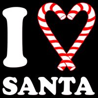 I Heart Santa Candy Cane T-Shirt