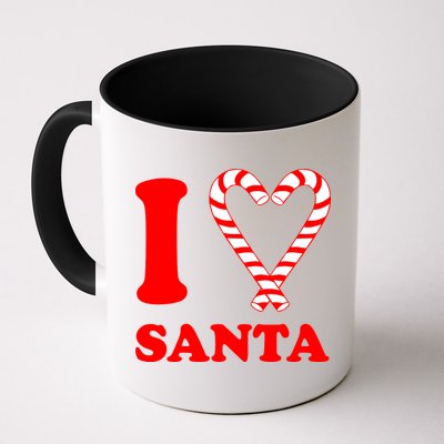 I Heart Santa Candy Cane Mug