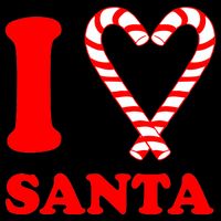 I Heart Santa Candy Cane Mug