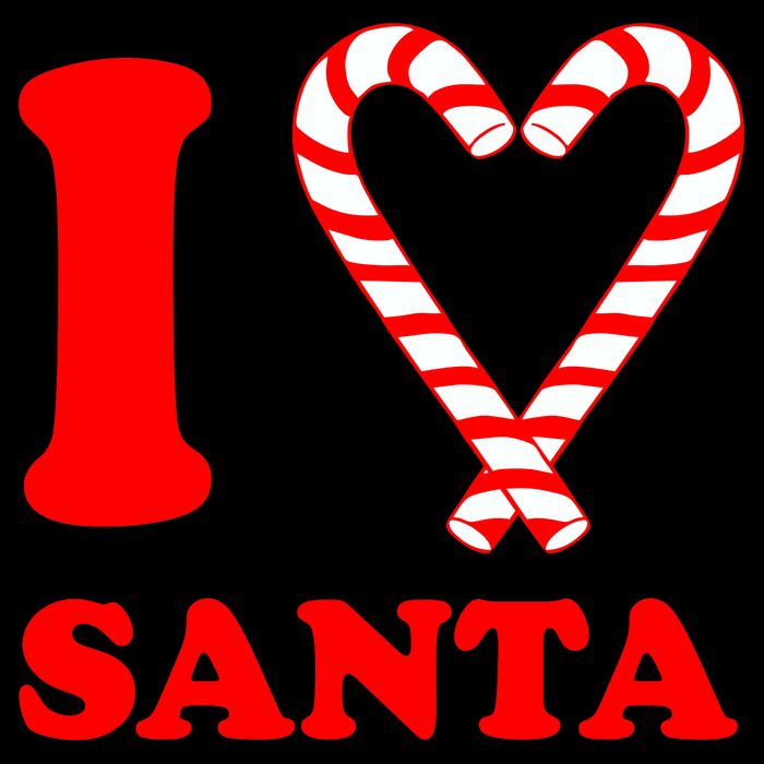 I Heart Santa Candy Cane Mug
