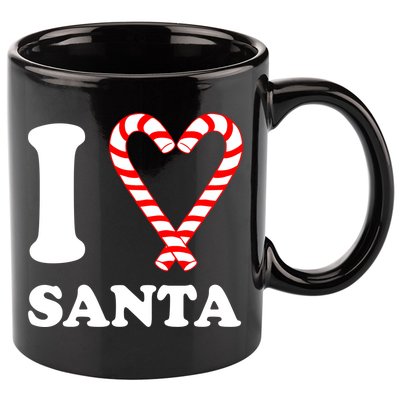 I Heart Santa Candy Cane 11oz C Handle Ceramic Mug