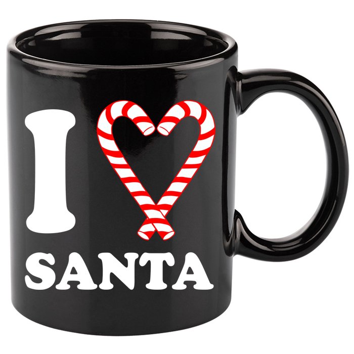 I Heart Santa Candy Cane 11oz C Handle Ceramic Mug