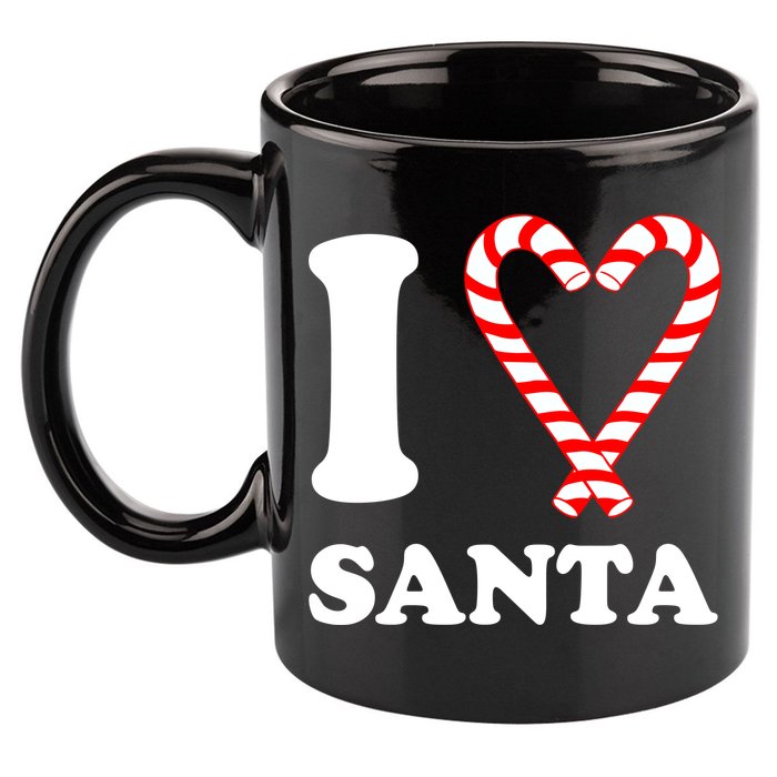 I Heart Santa Candy Cane 11oz C Handle Ceramic Mug