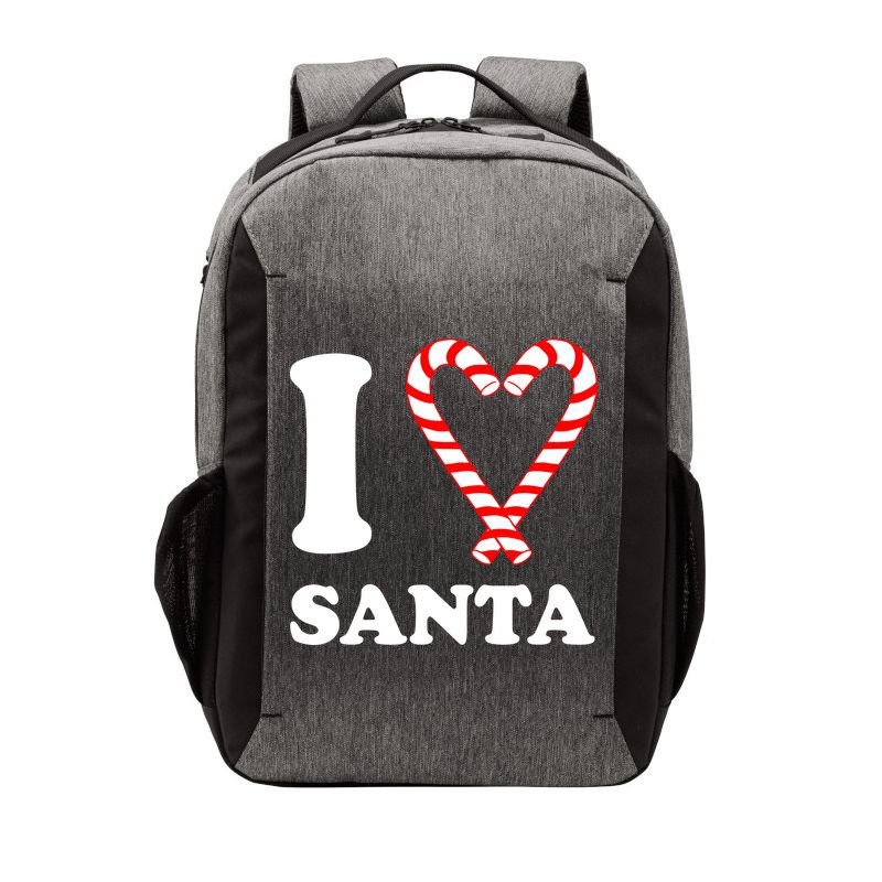 I Heart Santa Candy Cane Vector Backpack