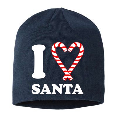 I Heart Santa Candy Cane Sustainable Beanie