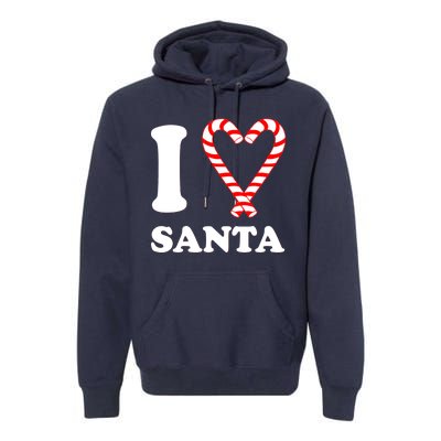 I Heart Santa Candy Cane Premium Hoodie