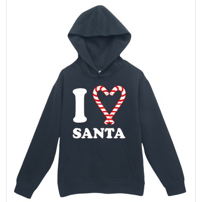 I Heart Santa Candy Cane Urban Pullover Hoodie