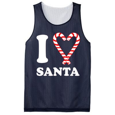 I Heart Santa Candy Cane Mesh Reversible Basketball Jersey Tank