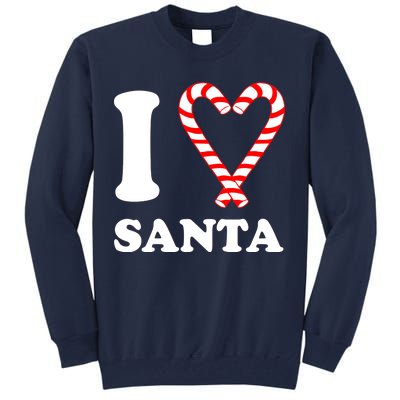 I Heart Santa Candy Cane Tall Sweatshirt