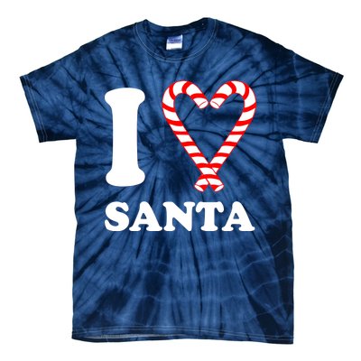 I Heart Santa Candy Cane Tie-Dye T-Shirt