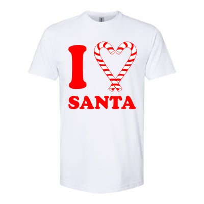 I Heart Santa Candy Cane Softstyle® CVC T-Shirt