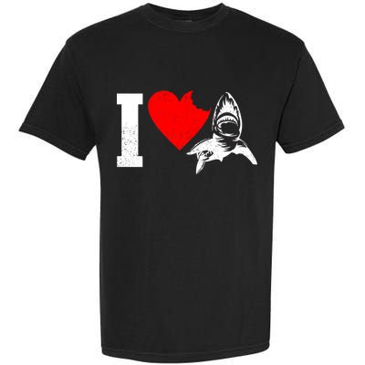 I Heart Sharks Garment-Dyed Heavyweight T-Shirt
