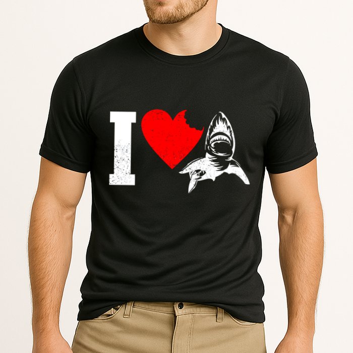 I Heart Sharks Cooling Performance Crew T-Shirt