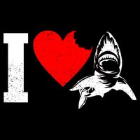 I Heart Sharks Cooling Performance Crew T-Shirt
