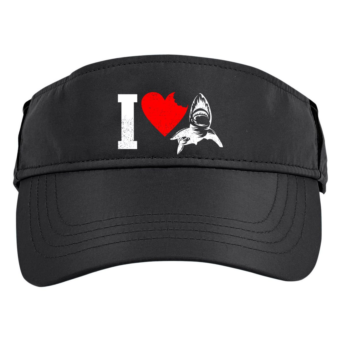 I Heart Sharks Adult Drive Performance Visor