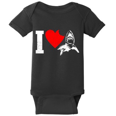 I Heart Sharks Baby Bodysuit