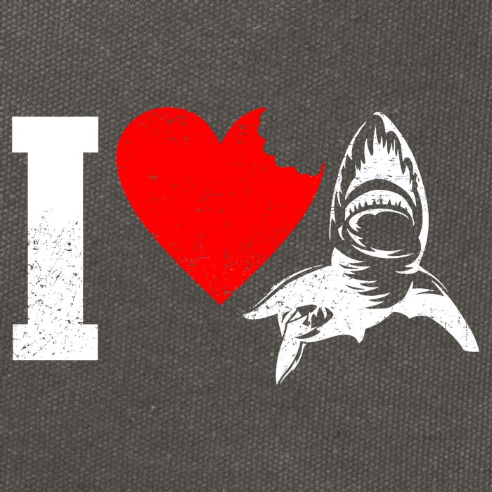 I Heart Sharks Cotton Canvas Backpack