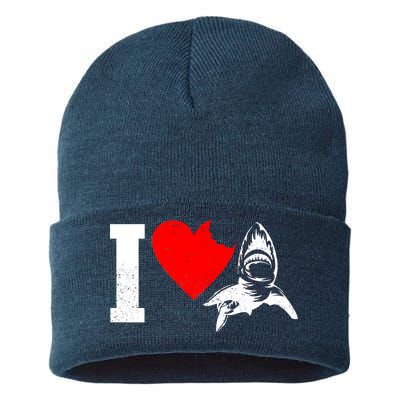 I Heart Sharks Sustainable Knit Beanie