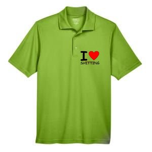 I Heart Shitting Poop Men's Origin Performance Piqué Polo