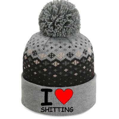 I Heart Shitting Poop The Baniff Cuffed Pom Beanie