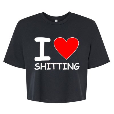 I Heart Shitting Poop Bella+Canvas Jersey Crop Tee