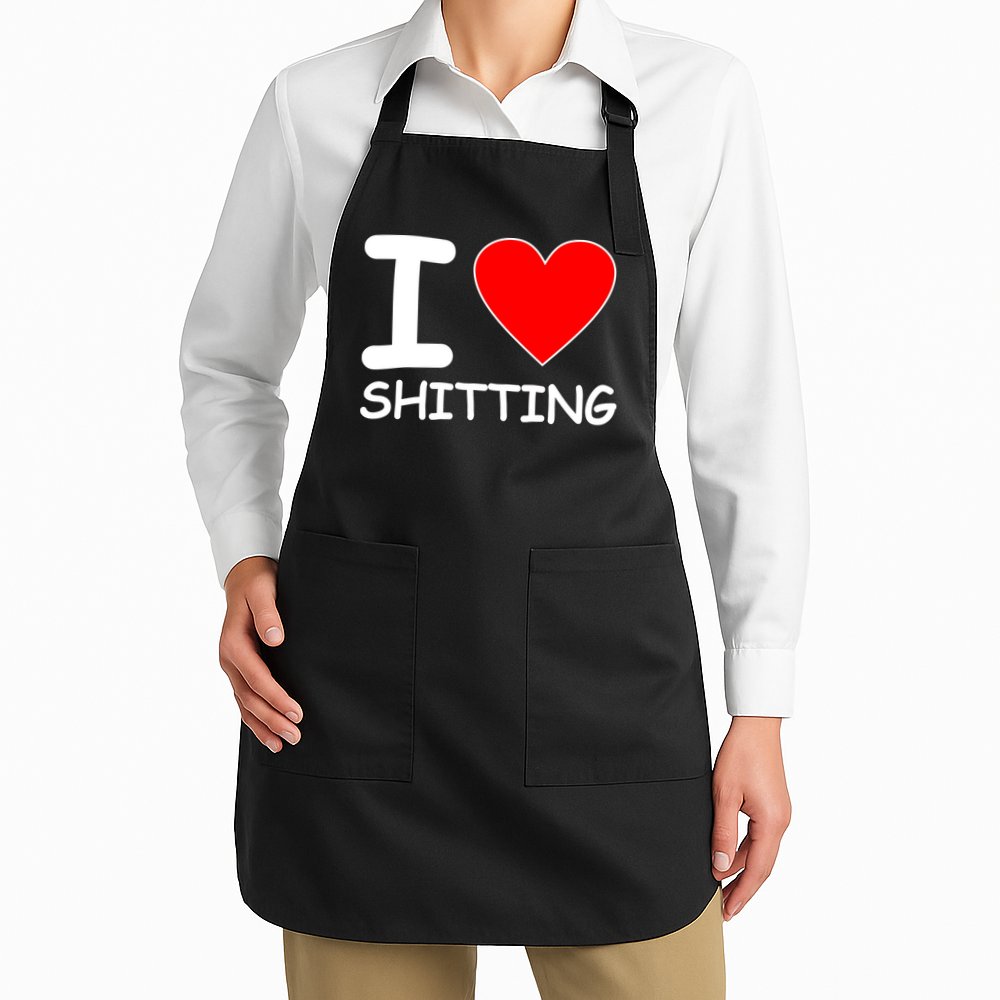 I Heart Shitting Poop Apron