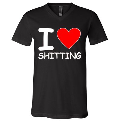 I Heart Shitting Poop V-Neck T-Shirt