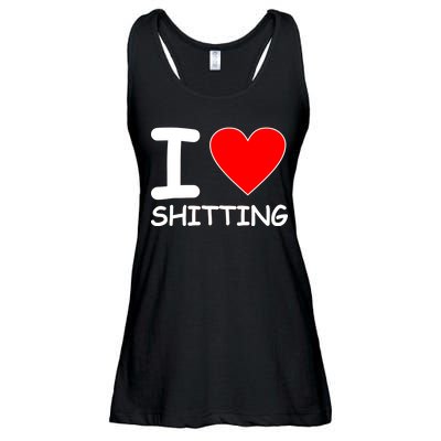 I Heart Shitting Poop Ladies Essential Flowy Tank