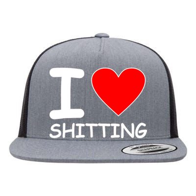 I Heart Shitting Poop Flat Bill Trucker Hat