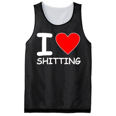 I Heart Shitting Poop Mesh Reversible Basketball Jersey Tank