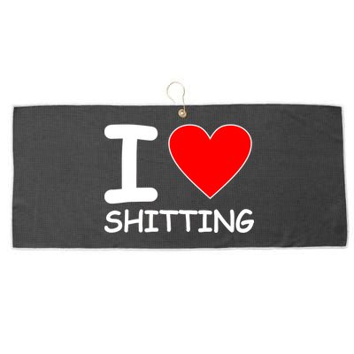 I Heart Shitting Poop Large Microfiber Waffle Golf Towel